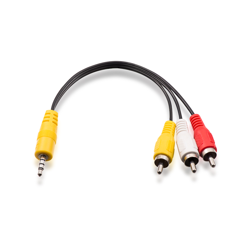 1 male to 3 female rca splitter