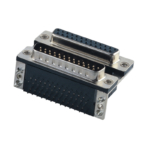d sub 25 pos male to female right angle dual port  connector