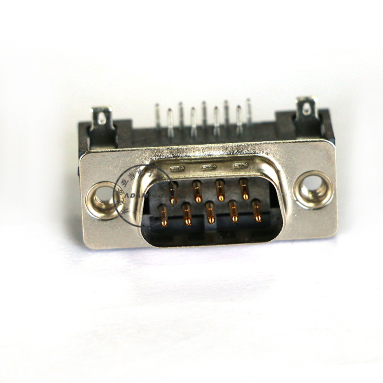 9 Pin D Type Male Connector Lcp Right Angle 9 Pin D Type Male Connector With Gold Plating 0631