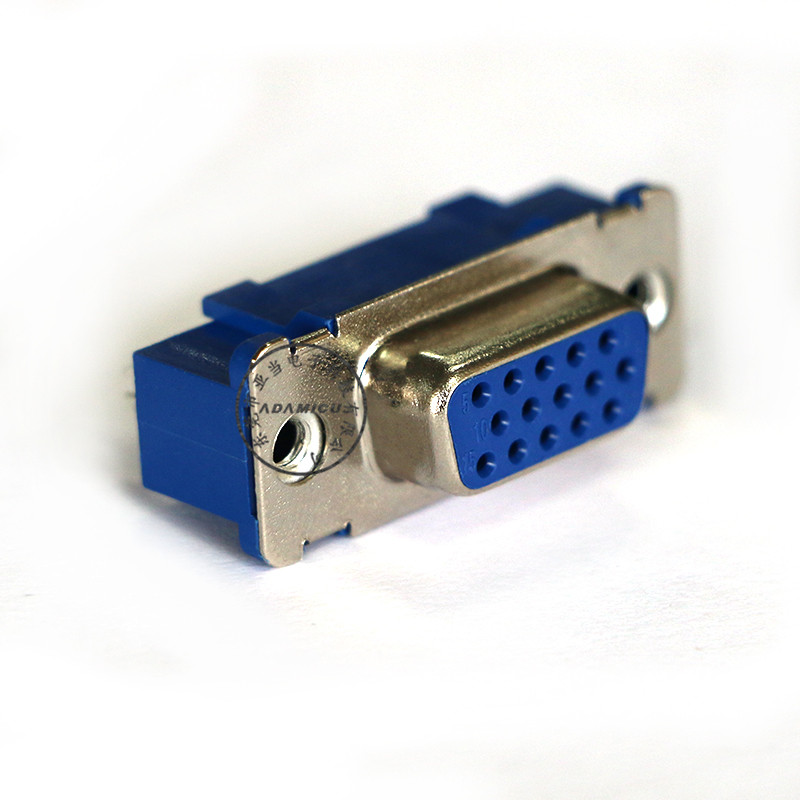 New VGA Connector Female PCB Mount 15-pin D-Sub High Density Right Angle Solder