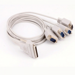 Adapter-VHDCI(SCSI 68Pin) M to 4-Port VGA  Breakout Cable