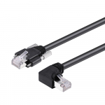 Right Angle RJ45 to screw lock RJ45 GigE ethernet cable
